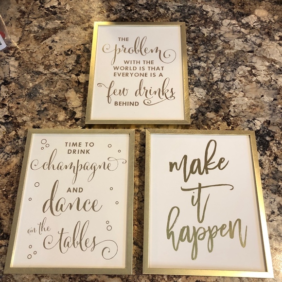 Other - Set of 3 Gallery Wall Art Poster Prints (8" x 10")